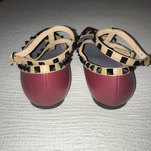 Valentino rockstud leather ballerina flat shoes - Picture 5 of 8
